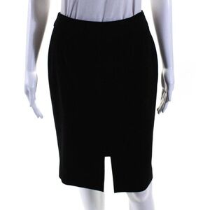 Giorgio Armani Wool Pencil Skirt in Black Size 10